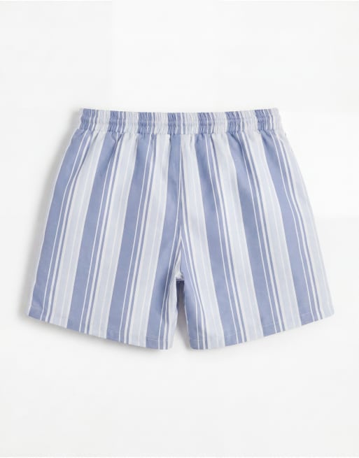 South Beach - Blå og flerfarvede badeshorts med striber, 7 af 7
