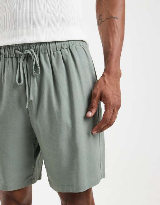 South Beach – Blekgröna linneshorts, 3 av 5