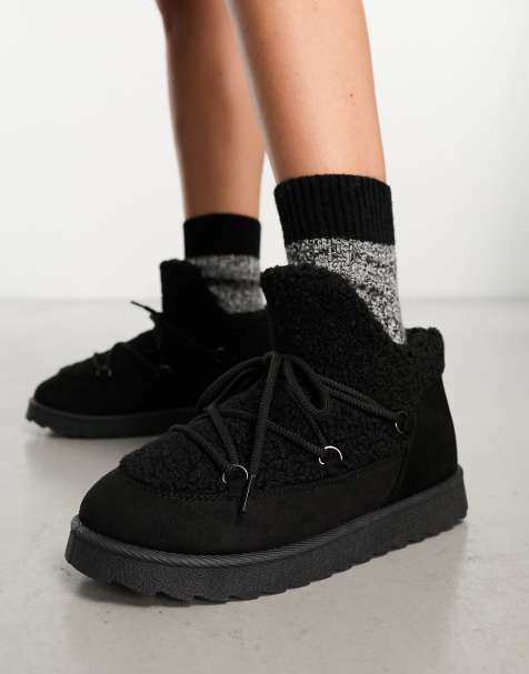 South Beach borg mini snow boots in black - view 1
