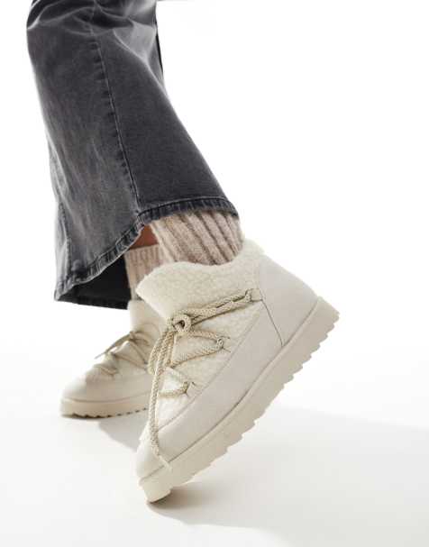 South Beach Borg Mini Snow boots in Cream - view 1
