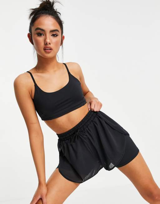 South Beach - Brassière de sport maintien léger à lanières - Noir