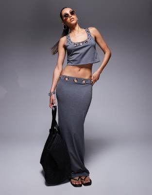 South Beach Cami Beach Top With Eyelet Detail