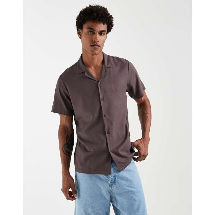 Leif Nelson Camicia Uomo Maniche Corte – Casual Estiva Slim Fit, Leggera E Alla Moda Per Spiaggia E Tempo Libero