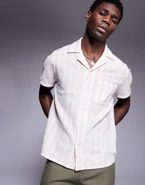 South Beach - Camicia da mare in maglia beige - view 1