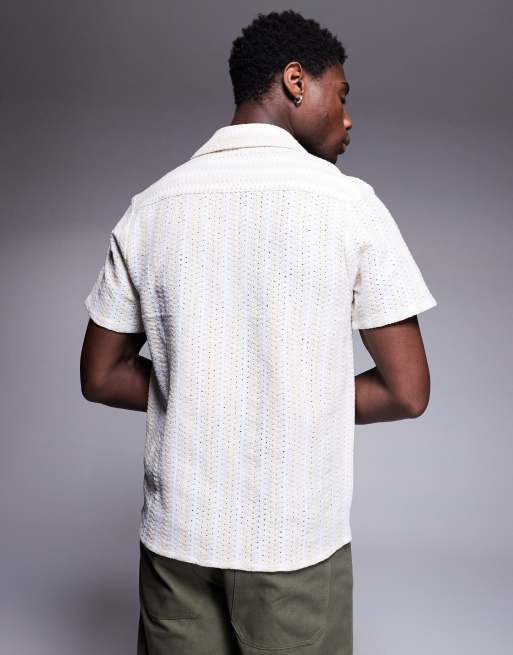 South Beach - Camicia da mare in maglia beige, 3 di 4
