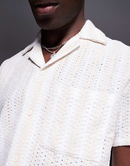 South Beach - Camicia da mare in maglia beige, 4 di 4