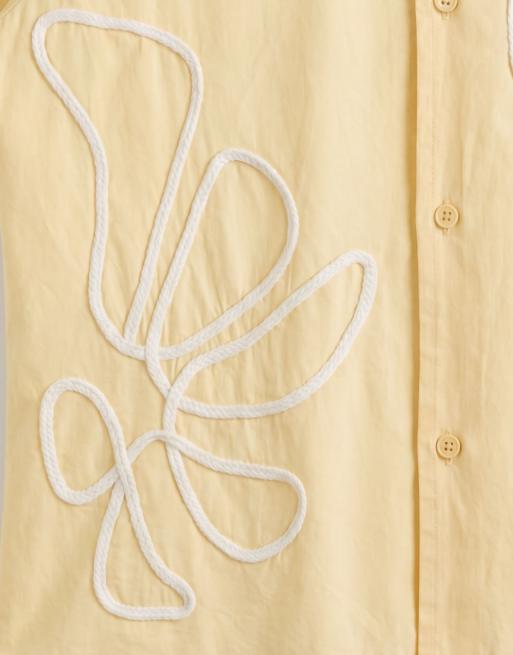 South Beach - Camicia da mare ricamata giallo chiaro, 9 di 9