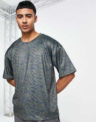 South Beach camo print t-shirt in khaki - ASOS Price Checker