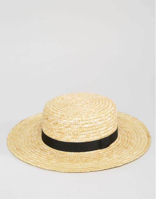 South Beach - Canotier en paille avec ruban noir, 2 de 4