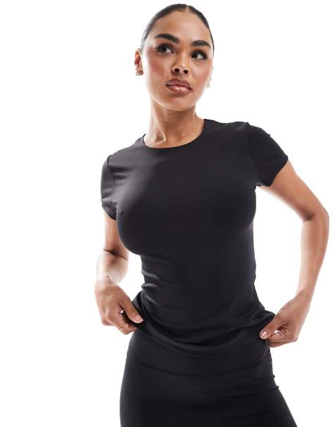 South Beach Cap sleeve t-shirt in black - view 1