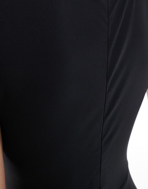 South Beach Cap sleeved unitard in black, 3 of 4