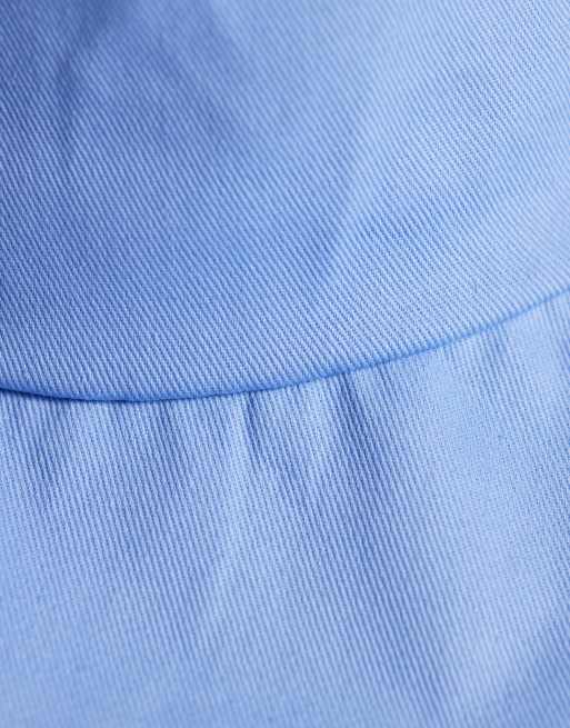 South Beach - Cappello da pescatore a falda larga in tela blu pallido , 3 di 3