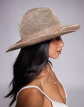 Cappello invernale donna Marks & Spencer marrone/nero a costine in
