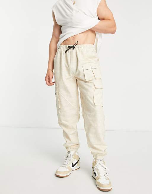 South Beach – Cargohose in Grau mit Utility-Taschen 