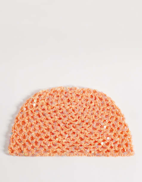 South Beach - Casquette de festival en crochet à sequins - Orange - view 1
