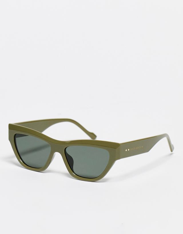 South Beach - cat eye sunglasses in khaki