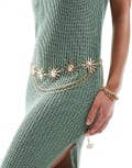 [South Beach] South Beach celestial multi layer metal belt in gold No Size BROWN