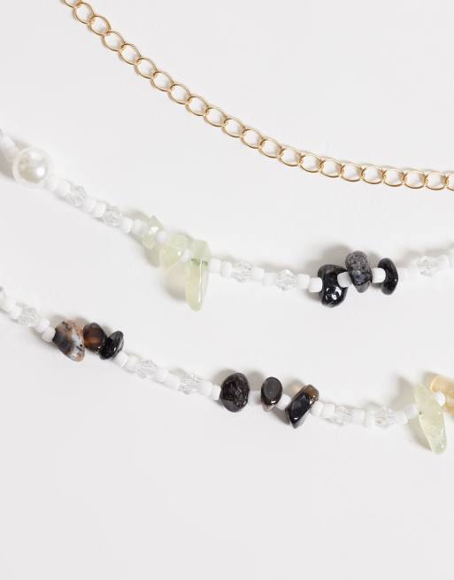 South Beach - Chaîne de ventre à coquillages en perles - Multicolore