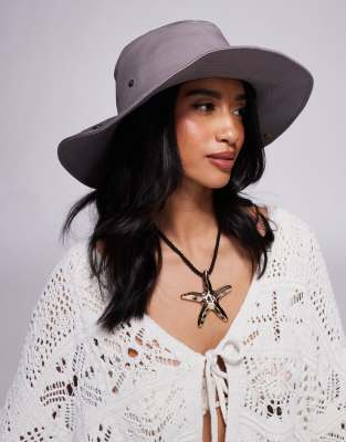 South Beach - Chapeau de cowboy souple en coton - Taupe - view 1