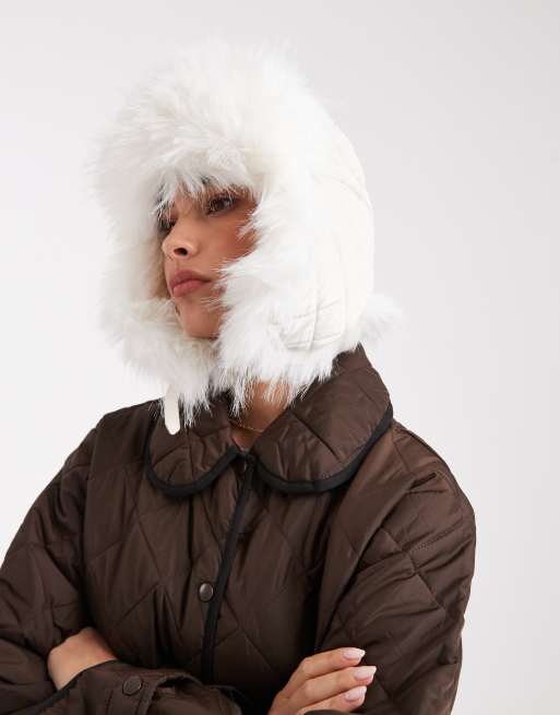 South Beach - Chapka doublée en fausse fourrure - Blanc , 2 de 3