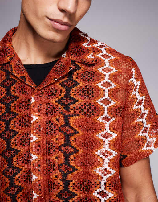 South Beach - Chemise au crochet à rayures - Bordeaux, 5 de 5
