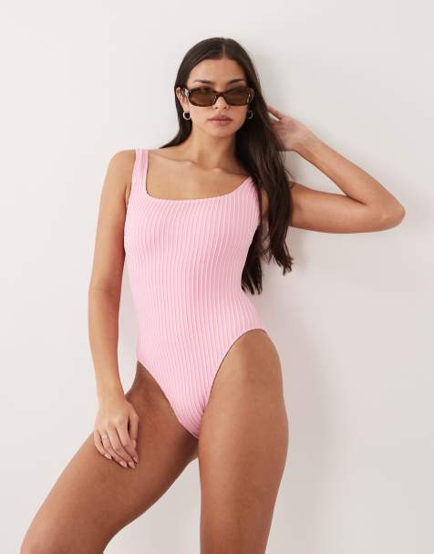 South Beach - Costume da bagno stropicciato rosa - view 1