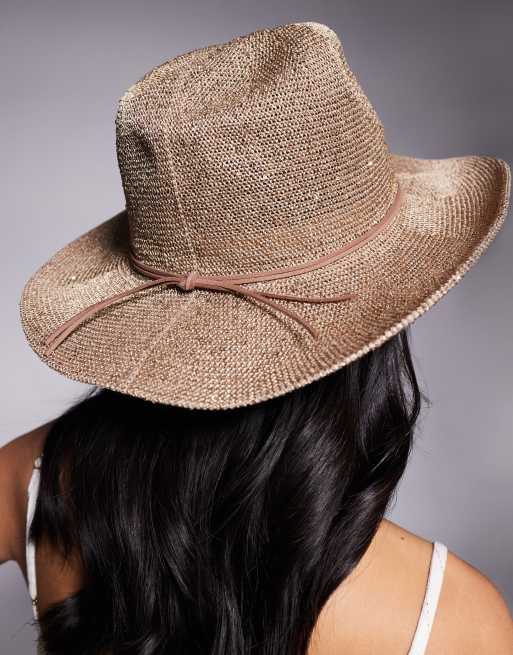 South Beach cowboy hat in metallic gold, 3 of 3