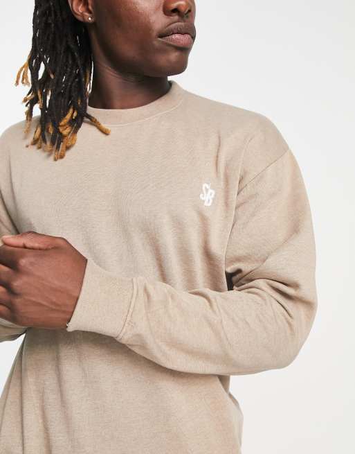 South Beach crew neck sweat in brown marl | ASOS