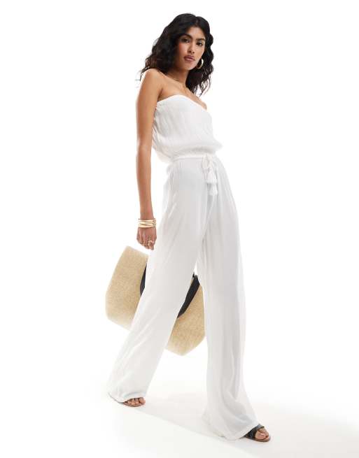 Strapless cheap beach jumpsuit