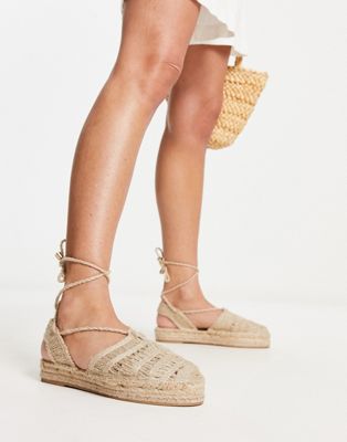  crochet espadrille sandal in natural