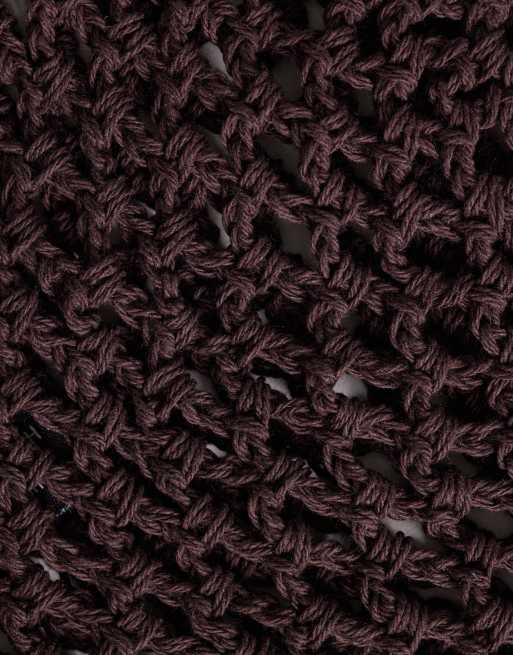 South Beach crochet festival cap with shell embellishment in chocolate brown , 3 of 3