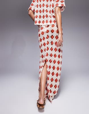South Beach Crochet Maxi Beach Skirt