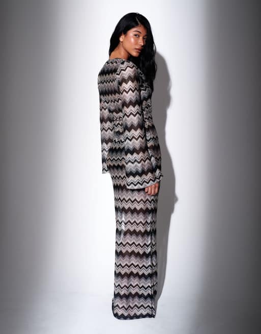 South Beach Crochet maxi kaftan in multi, 2 of 4