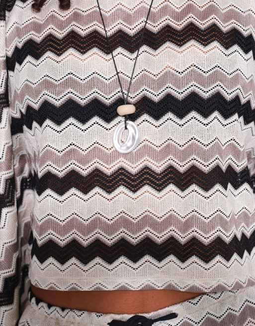South Beach Crochet poncho cover up in multi, 3 of 4