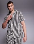 [South Beach] South Beach crochet short sleeve beach shirt in multi (part of a set) L Multi