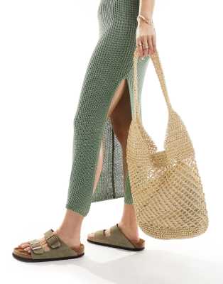 South Beach crochet tote bag in natural 