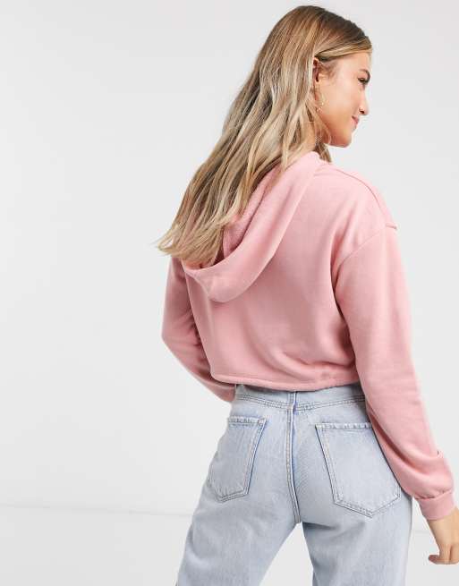 Rose cropped clearance hoodie