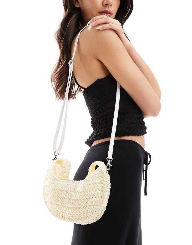 South Beach - cross body crochet bag in cream