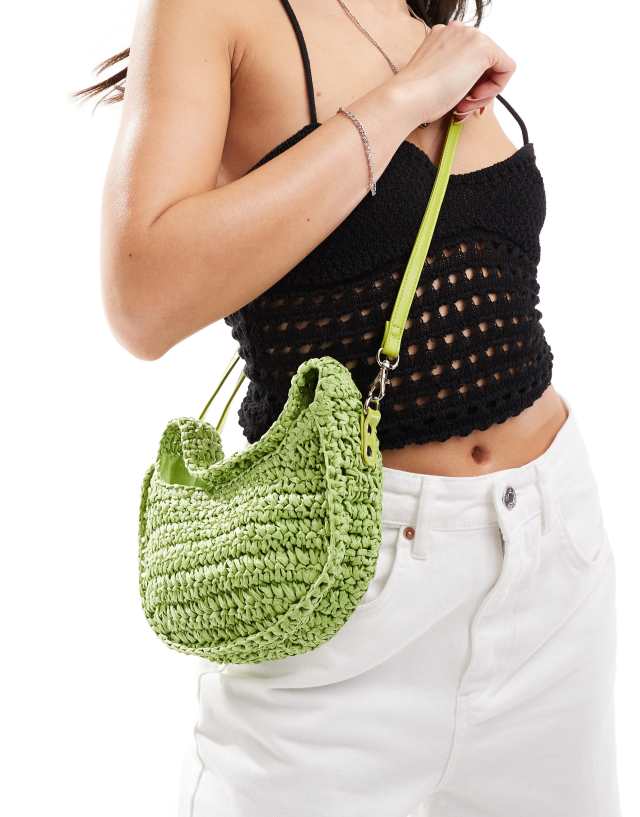 South Beach - cross body crochet bag in green