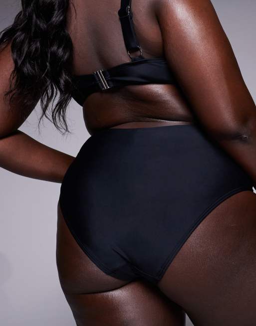 South Beach Curve - Bikinibroekje met hoge taille in zwart, 4 van 4