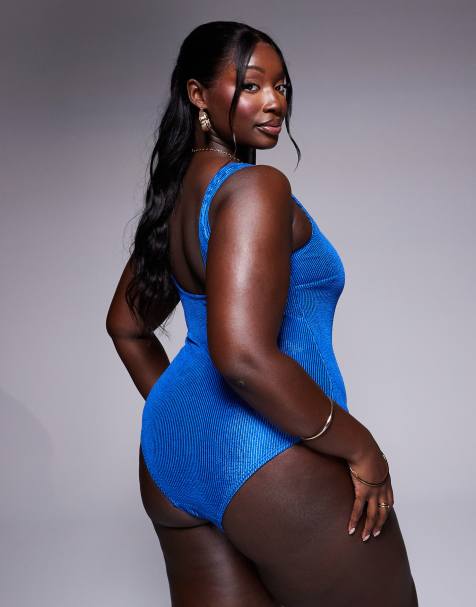 Tankini Curvy Costume Da Bagno Intero Donna Push Up Controllo