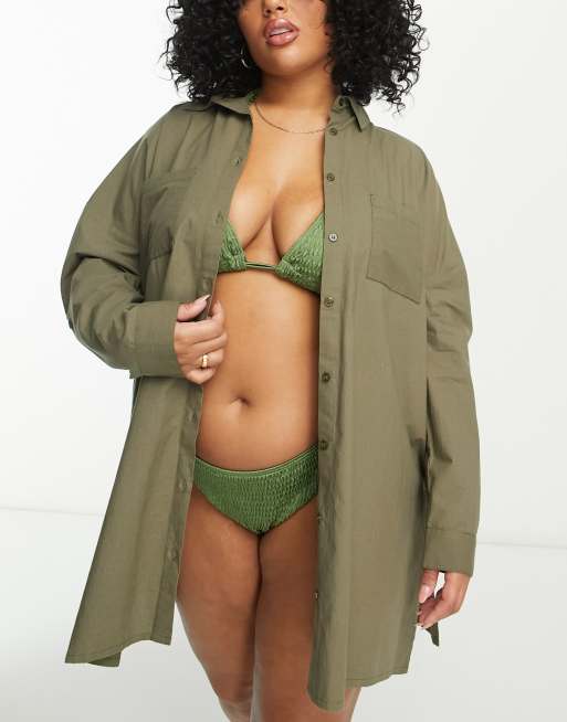 Khaki beach store cover up