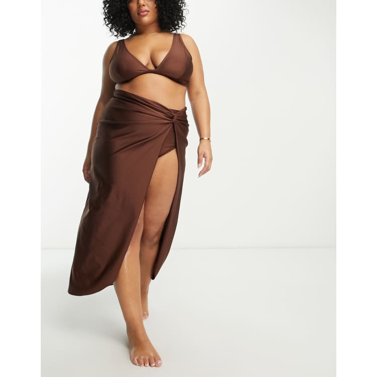 Plus size best sale swim sarong