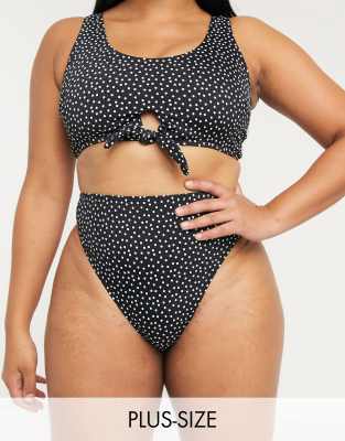 plus size high leg swimsuit