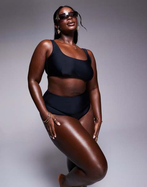South Beach Curve - Haut de bikini style crop top - Noir - view 1