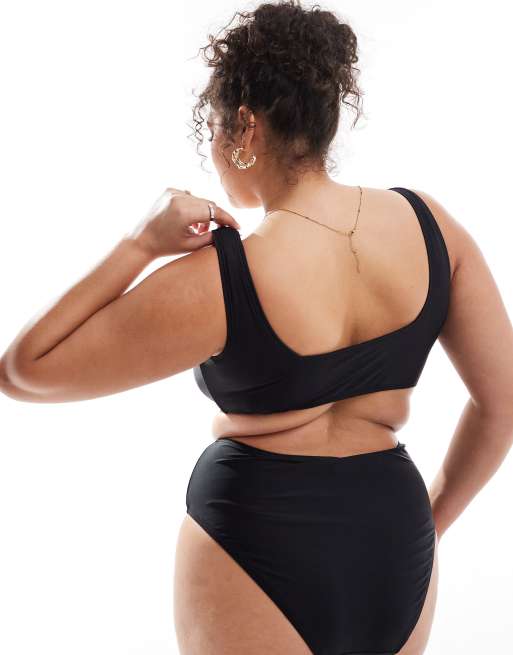 South Beach Curve – Kurzes Bikinioberteil in Schwarz, 2 von 4