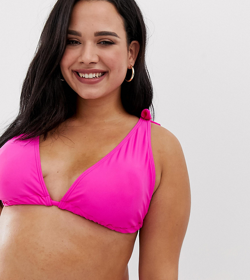 South Beach Curve – Mixa & matcha – Rosa bikiniöverdel i trekantsmodell