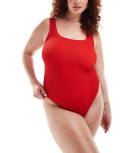 [South Beach Curve] South Beach Curve swimsuit in red crinkle 22 RED