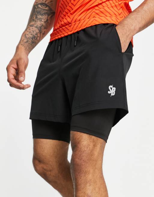 South Beach Man – Czarny zestaw: T-shirt o kroju podkreślającym sylwetkę i szorty, 3 z 3