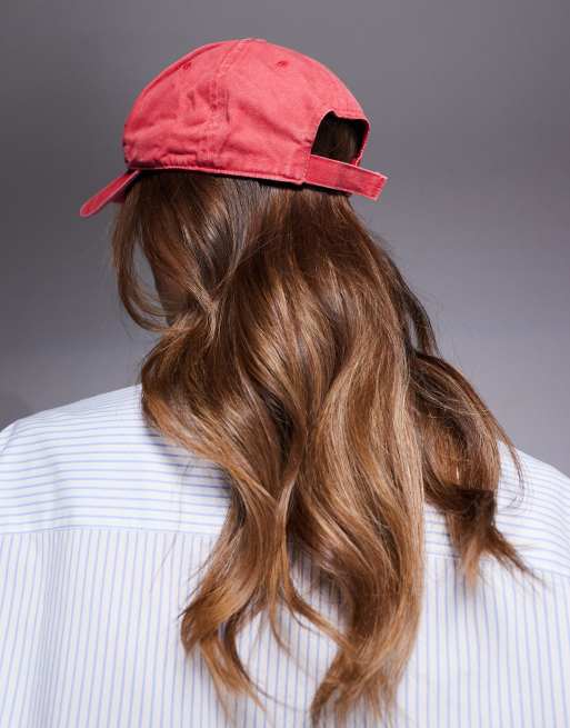 South Beach dolce vita baseball cap in washed red, 3 of 3